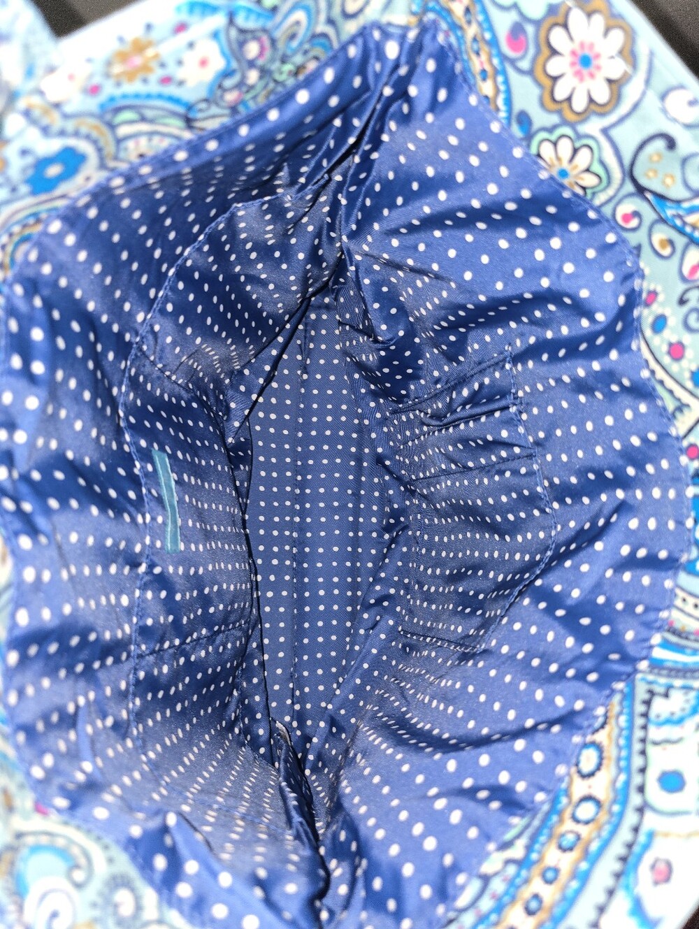 Vera Bradley retired "Daisy Dot Paisley" classic tote - Picture 7 of 11